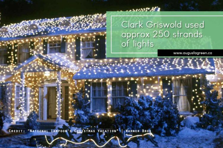 Clark Griswold used approx 250 strands of lights