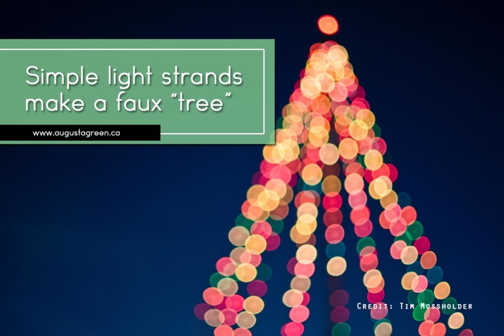 Simple light strands make a faux “tree”