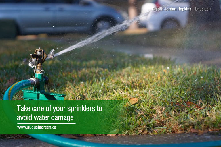 Take care of your sprinklers to avoid water damage