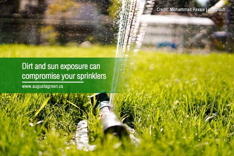 Dirt and sun exposure can compromise your sprinklers