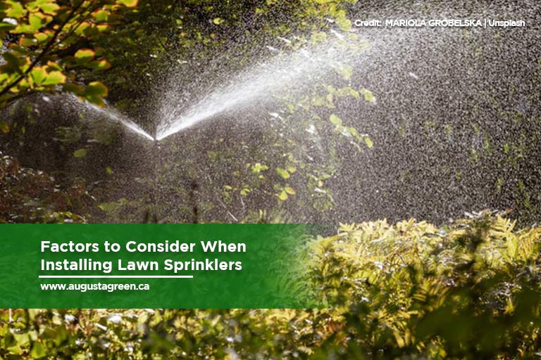 Factors to Consider When Installing Lawn Sprinklers