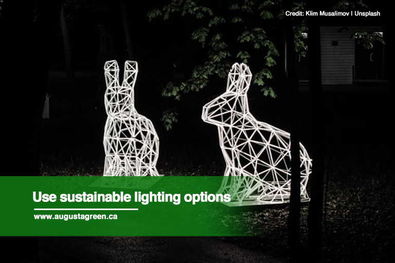 Use sustainable lighting options