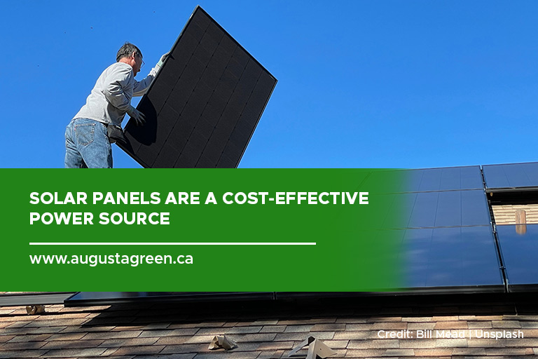Solar panels are a cost-effective power source