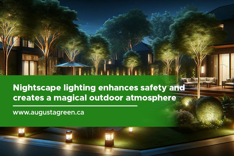 Nightscape lighting enhances safety and creates a magical outdoor atmosphere