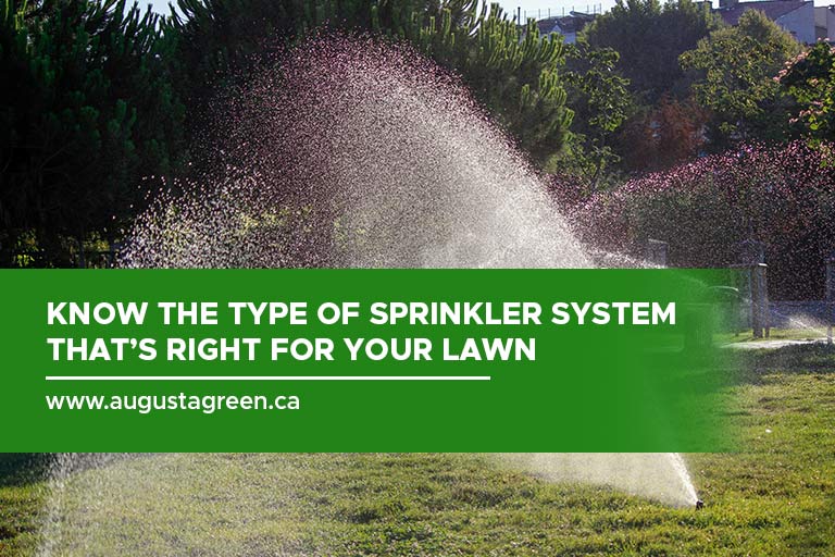 Know the type of sprinkler system that’s right for your lawn