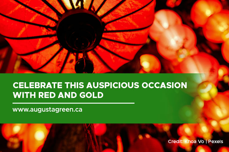 Celebrate this auspicious occasion with red and gold